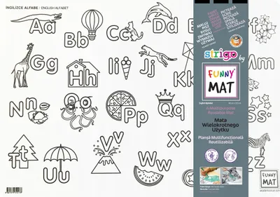 Zdjęcie produktu dla Mata transparentna Alfabet Funny Mat STRIGO