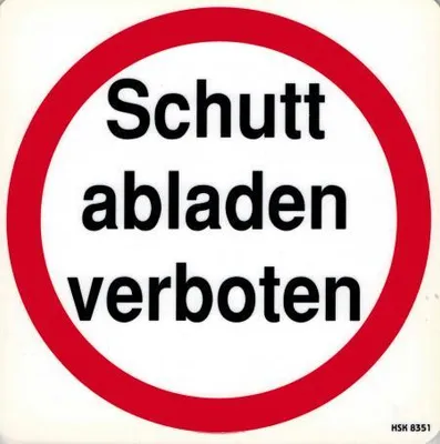 Produktbild von Schild - Schutt abladen verboten -  Gr. 20 X 20 cm - 308351