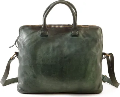 Produktbild von HAROLD'S Leder Businesstasche Laptoptasche mit Laptopfach Submarine Post-Businessbag Green dunkelgrün