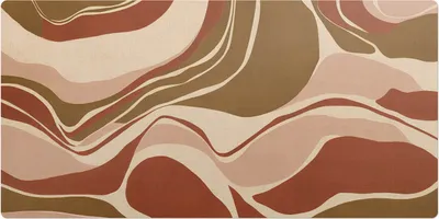 Produktbild von Abstrakte Wellen– Schreibtischunterlage – Schreibtisch Tischunterlage – 90x45 cm – Unterlage Groß Schreibtischmatte