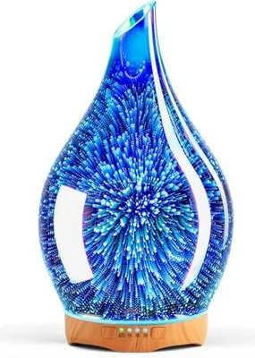 Produktbild von Porseme 280 ml Aroma Diffusor-Luftbefeuchter, handverletzter 3D-Ultraschall-Stille, 7 farbenveränderte LEDs, Raum BPA-frei, Zuhause, Yoga, Spa-Timer (