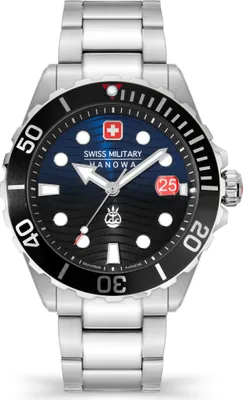 Produktbild von SWISS MILITARY HANOWA Herrenuhr Quarzuhr silber / blau onesize Herren 44 SMWGH2200301, SMWGH2200302, SMWGH2200360