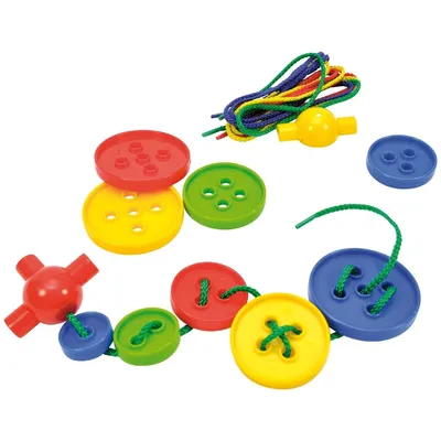Produktbild von Eduplay Fädelknöpfe Spielzeug Set in Box - Lernspiel - bunt