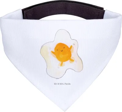 Produktbild von Mr. & Mrs. Panda Dreieckstuch Spiegelei Ei - Weiß - Geschenk, Bandana, Liebe, Tag, Hunde Halstuch, Hals Tuch, Hundehalstuch, Schön, Lustige Sprüche, für Hund, Glücklich