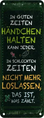 Produktbild von vianmo Blechschild 27x10 cm gute Zeiten schlechte Spruch Zitat