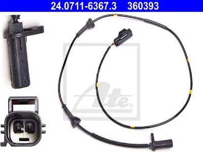 Produktbild von ATE ABS Sensor Raddrehzahl Vorne Rechts für VOLVO XC90 I (275) 24.0711-6367.3