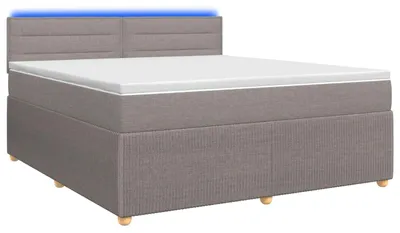 Produktbild von vidaXL Boxspringbett mit Matratze Taupe 140 x 200 cm Stoff