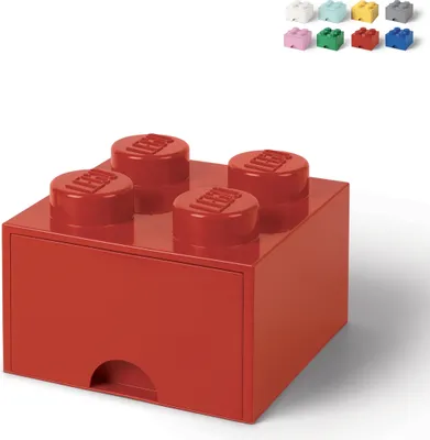 Produktbild von LEGO Aufbewahrungsbox 4 mit Schublade - rot