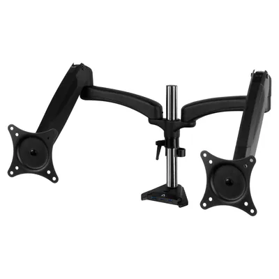 Productafbeelding van Tafelbeugel voor 2 TFT-schermen, 13" - 27", 8 kg, 2 scharnieren, ARCTIC Z2-3D Gen3, gasveer, zwart, USB-hub
