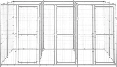 Produktbild von vidaXL Outdoor-Hundezwinger Verzinkter Stahl 7,26 m²