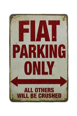 Produktbild von Fiat Parking Only Blechschild 20x30 cm Vintage Metallschild