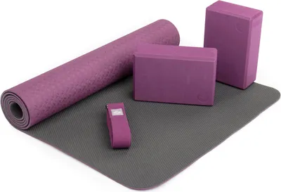 Obrázek produktu pro Bodhi Yoga Set Flow: podložka, bloky, popruh - fialový