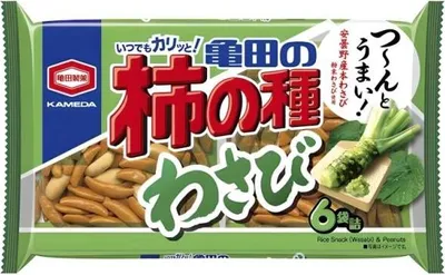 Immagine prodotto di Kameda | Kaki No Tane - 164 g - Gusto Wasabi - Con arachidi - 6 porzioni à 27,5 g