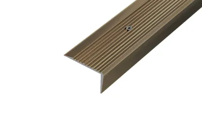 Obrázek produktu pro AP10 schodová lišta vrtaná ACARA, hliník elox bronz, 20 mm, 2,7 m