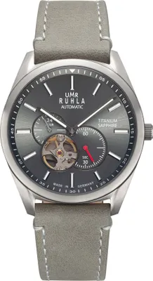 Produktbild von UMR Ruhla 80303 Automatik Herrenuhr Titan 42 mm Grau Saphirglas