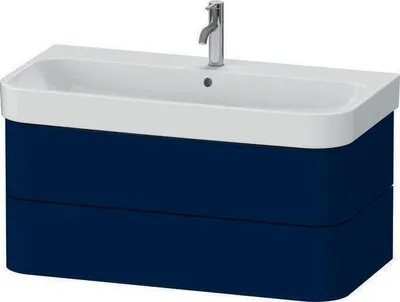 Produktbild von Waschtischunterbau HAPPY D.2 PLUS 975x490mm 2 Schubk we s-matt o ES weiß supermatt ohne Einrichtungssystem