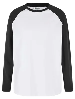 Image de Urban Classics - T-shirt pour garçons, manches raglan, modèle TN1090 (140) (blanc/noir)
