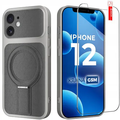 Produktbild von iPhone 12-Hülle mit Magnetring für MagSafe + 9H-Glas