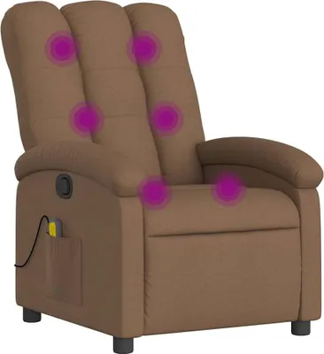 Produktbild von vidaXL Massagesessel Braun Stoff