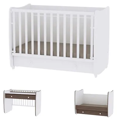 Produktbild von Lorelli Babybett Dream 60 x 120 cm umbaubar Schreibtisch Kinderbett Schaukelbett weiß