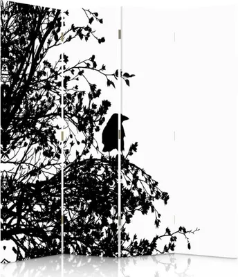 Produktbild von Paravent - Raumteiler Forest Silhouette - Dekorativer Raumtrenner cm. 145x170 (4 x)