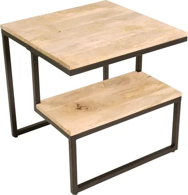 Produktbild von Lesli Living Beistelltisch "Jack" Mangoholz natur/schwarz