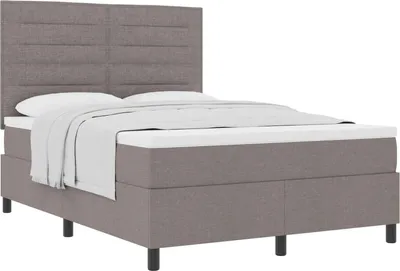 Obrázok produktu pre Posteľ s pružinovým rámom Sivohnedá 140 x 190 cm látka