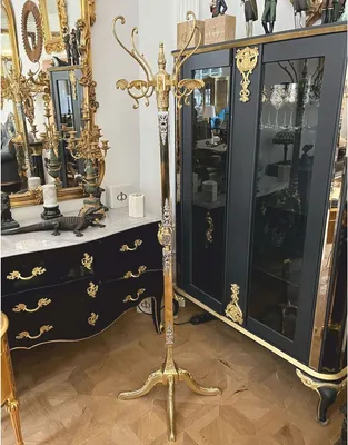 Produktbild von Casa Padrino Luxus Barock Garderobenständer Gold / Silber H. 180 cm -  Italy