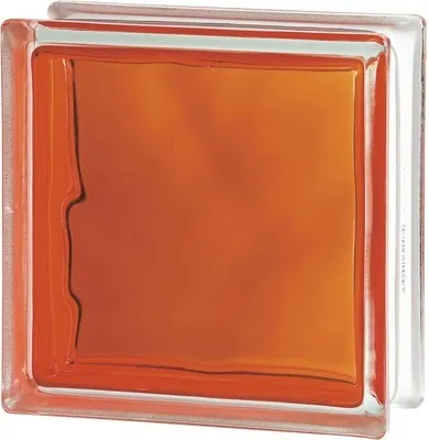 Produktbild von Glasbaustein Brilly orange 19 cm x 19 cm x 8 cm
