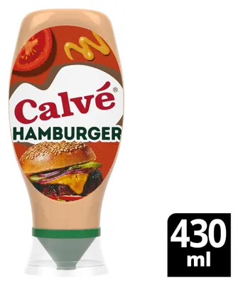 Produktbild von Calvé Hamburgersaus 430 ml – Cremige, würzige Sauce für perfekte Hamburger