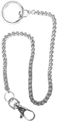Produktbild von Motorrad-Verlängerungskette mit Karabiner und Schlüsselanhänger, lange Motorrad-Schlüsselanhänger für Motorradfahrer und LKW-Fahrer, 40cm