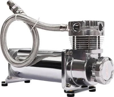 Image de Compresseur de suspension pneumatique, haute performance, capacité 200 PSI, argent