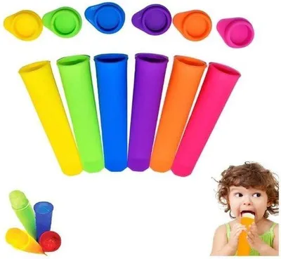 Immagine prodotto di Stampi per ghiaccio in silicone, con rivestimento antiaderente, facili da pulire, disponibili in sei colori.