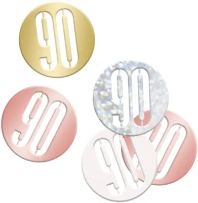 Produktbild von Streudeko Konfetti für 90. Geburtstag oder Jubiläum, roségold, ca. 14g