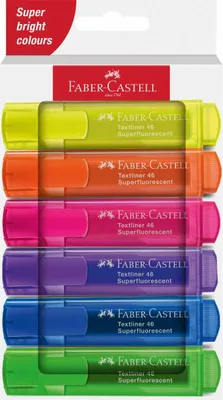 Zdjęcie produktu dla Faber-Castell Zakreślacze neonowe 6 kolorów