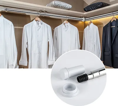 Immagine prodotto di TolleTour Binario per tende da doccia Binario telescopico in acciaio inox Binario di fissaggio Senza foratura 140-260 cm
