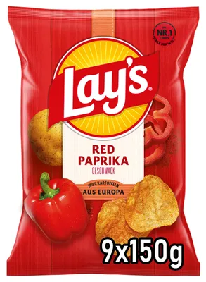 Immagine prodotto di Lay’s Patatine al peperoncino rosso 9 x 150 g – Patatine croccanti