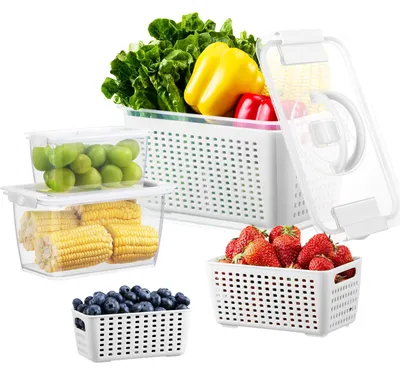 Frischhaltedosen 3er Set, 4L+1,7L+0,5L, BPA-frei, stapelbar