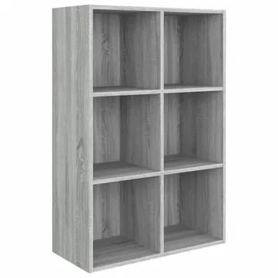 Produktbild von vidaXL Bücherregal/Sideboard Grau Sonoma 66x30x98 cm Holzwerkstoff
