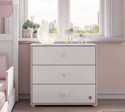 Produktbild von Kinderkommode MONTES mit 3 Schubladen Montessori-Pädagogik 72x67x44 cm