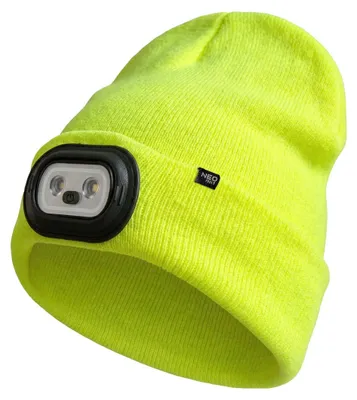 Produktbild von NEO TOOLS LED-Mütze WARM 81-633, RGB, 180 lm, neongelb, USB-aufladbar
