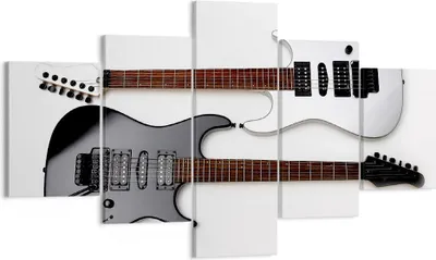 Produktbild von Bild auf Leinwand - Leinwandbild - E-Gitarren Streicher Musikinstrument - 125x70cm - Wand Bild - Wanddeko - Leinwanddruck - Bilder - Kunstdruck - Leinwand bilder - Wandkunst - EA125x70-0369
