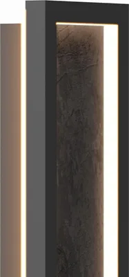Produktbild von Wandlampe LED Metall H: 80,7 cm Schwarz eckig 3000 K warmweißes Licht 1000 lm Modern Wandleuchte