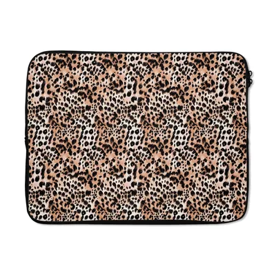Produktbild von MuchoWow® Laptop Hülle 17 Zoll Laptoptasche Tierdruck - Tiger - Tiere - Zipper - Schutzabdeckung