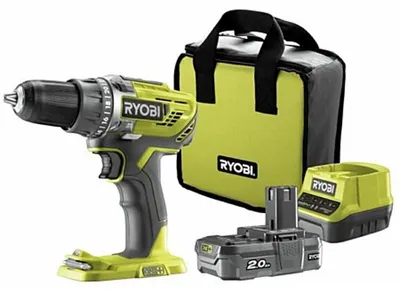 Image de Perceuse-visseuse RYOBI R18DD3-120S 18V 50 Nm 1x2Ah + chargeur 2A en sac de transport
