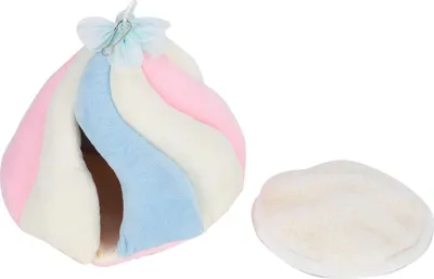 Produktbild von Hübsches kleines Haustier-Baumwollnest, farbenfrohes, bequemes Hamster-Hängematten-Hängehaus mit Haken