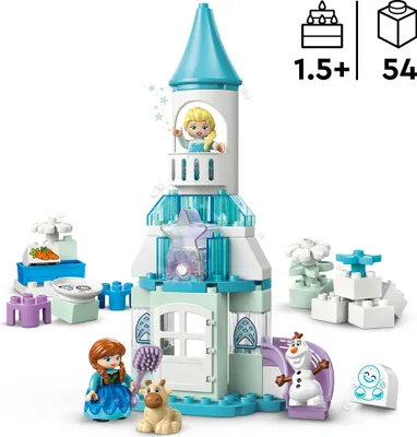 Produktbild von LEGO DUPLO ? Disney Annas und Elsas Party im Eispalast – Frozen Spielset mit Elsa-Figur, Lichtstein & Zubehör – Feinmotorik-Spielzeug ab 2 Jahren – Mini-Figuren für Kleinkinder – 10455