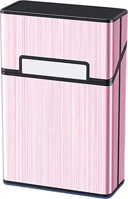 Immagine prodotto di INF Portasigarette in Metallo per 20 Sigarette Standard - Chiusura Magnetica Rosa