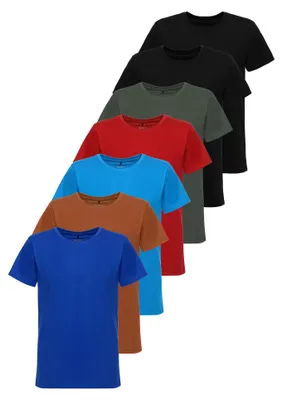 Immagine prodotto di Maglietta da uomo Tazzio a girocollo, confezione da 7 pezzi E106 (mix TZJ-3, XXL)