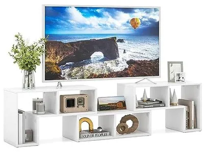 Produktbild von FANTASK Fernsehtisch Holz 3-teilig, Frei Kombinierbar, Fernsehschrank für TVs bi